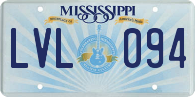 MS license plate LVL094