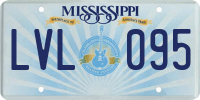 MS license plate LVL095