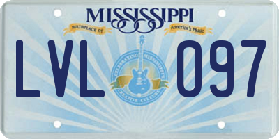 MS license plate LVL097