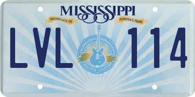 MS license plate LVL114