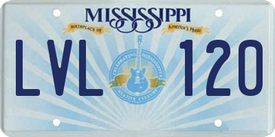 MS license plate LVL120
