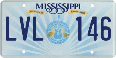 MS license plate LVL146