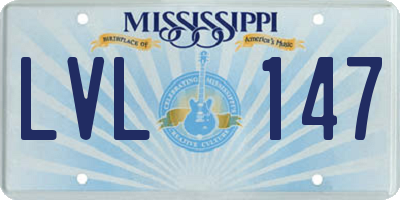 MS license plate LVL147