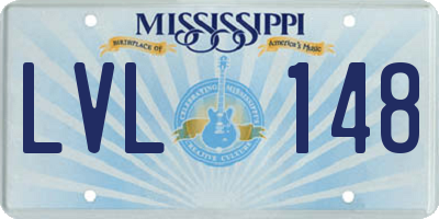 MS license plate LVL148