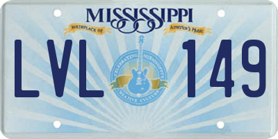 MS license plate LVL149