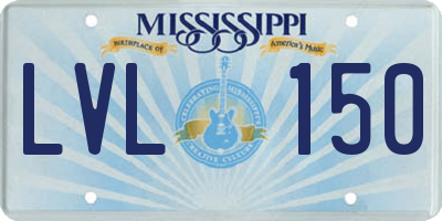 MS license plate LVL150