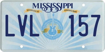 MS license plate LVL157