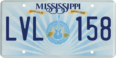 MS license plate LVL158