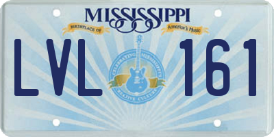 MS license plate LVL161