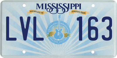 MS license plate LVL163