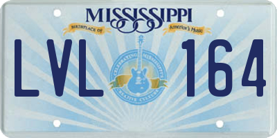 MS license plate LVL164
