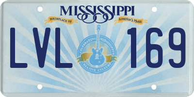 MS license plate LVL169