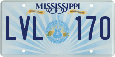 MS license plate LVL170