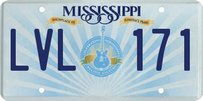 MS license plate LVL171