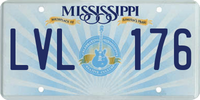 MS license plate LVL176