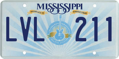 MS license plate LVL211