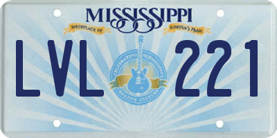 MS license plate LVL221