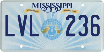 MS license plate LVL236