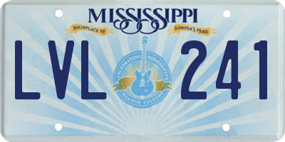 MS license plate LVL241