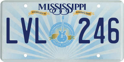 MS license plate LVL246
