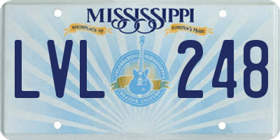 MS license plate LVL248