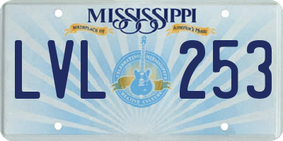 MS license plate LVL253