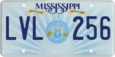 MS license plate LVL256