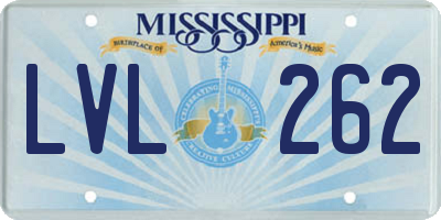 MS license plate LVL262