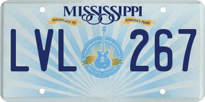 MS license plate LVL267