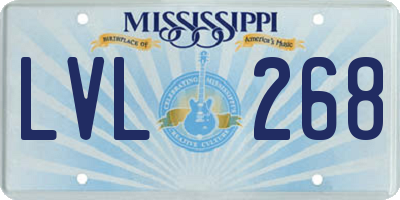 MS license plate LVL268
