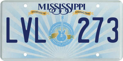 MS license plate LVL273