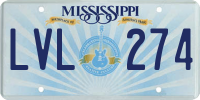 MS license plate LVL274