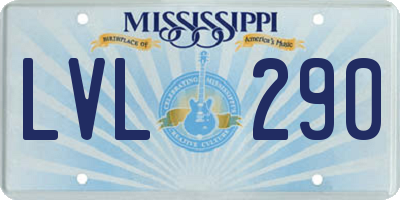 MS license plate LVL290