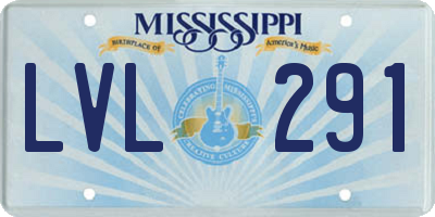 MS license plate LVL291