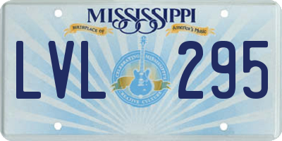 MS license plate LVL295