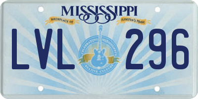 MS license plate LVL296