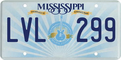 MS license plate LVL299