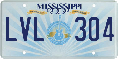 MS license plate LVL304