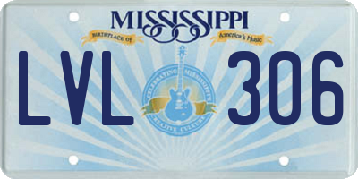 MS license plate LVL306