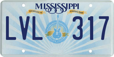MS license plate LVL317