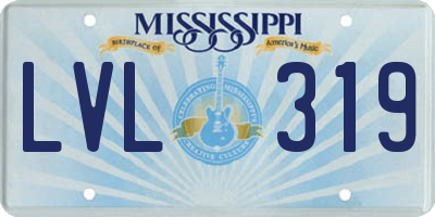 MS license plate LVL319