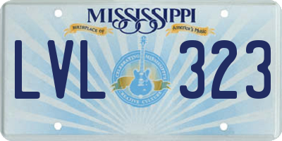 MS license plate LVL323