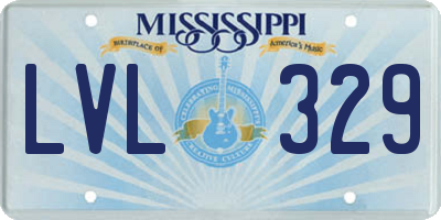 MS license plate LVL329