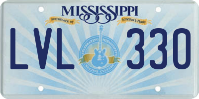 MS license plate LVL330