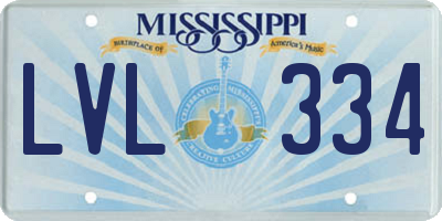MS license plate LVL334