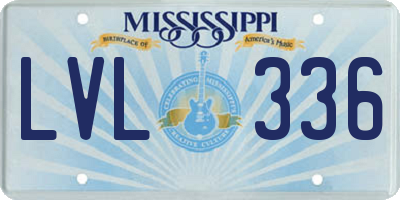 MS license plate LVL336