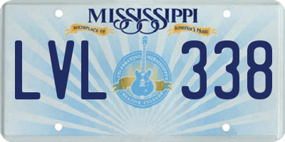 MS license plate LVL338