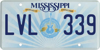 MS license plate LVL339