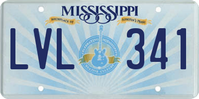 MS license plate LVL341
