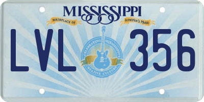 MS license plate LVL356